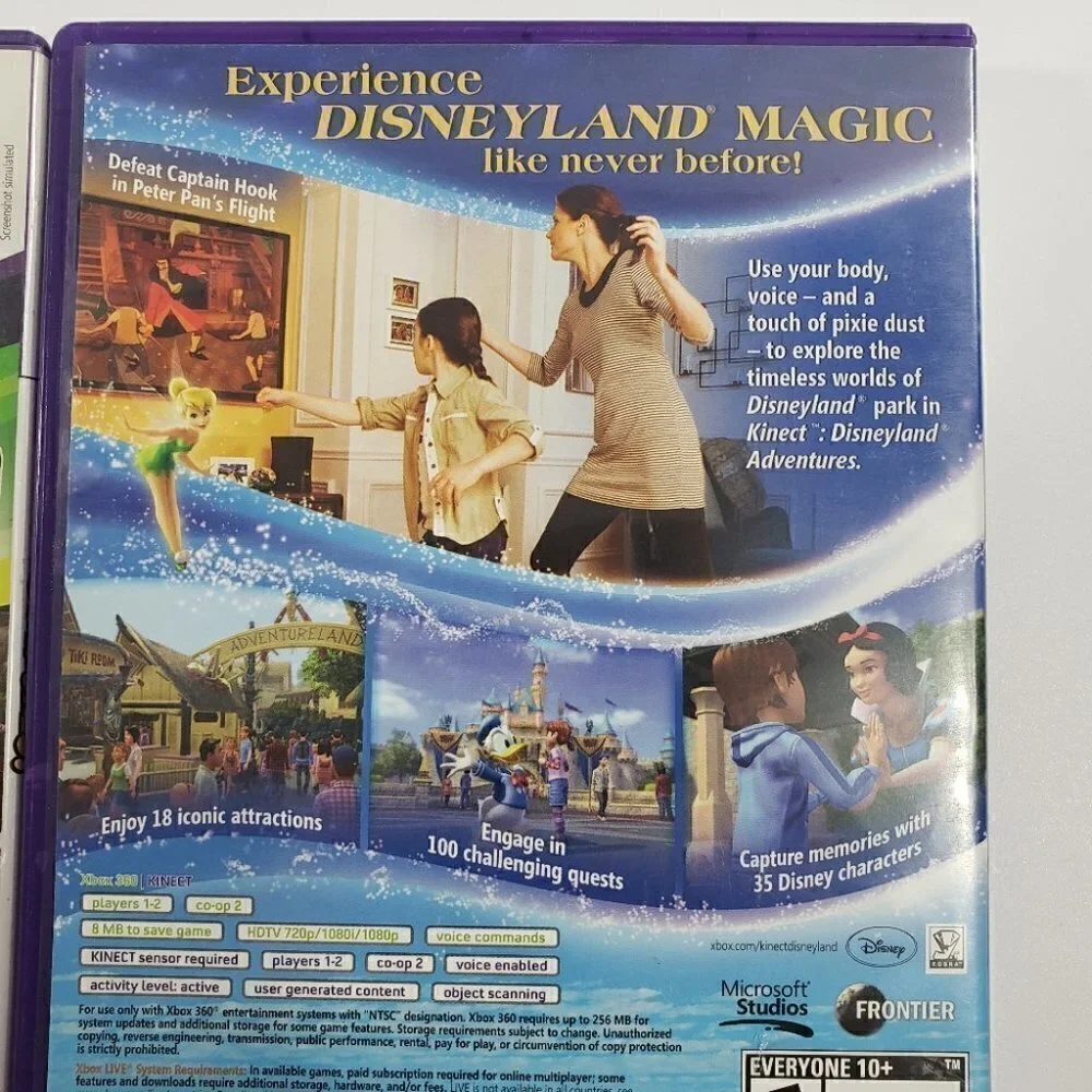 Kinect Adventures and Disneyland Adventures Xbox 360 Kinect Games